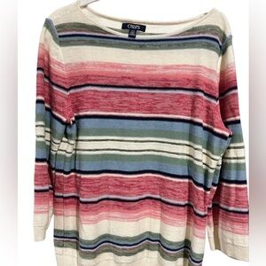 Chaps Multicolored Stripe Sweater